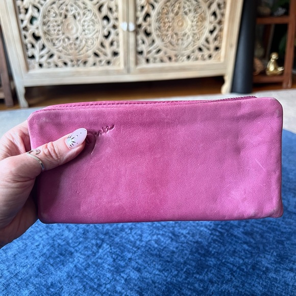 Junior Drake Pink Leather Zip Around Wallet Butter Soft Foldout Organizer - Picture 12 of 16